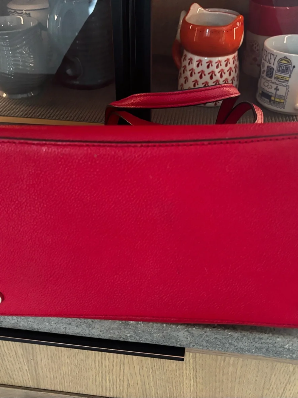 kate spade Red Structured Leather Tote bag